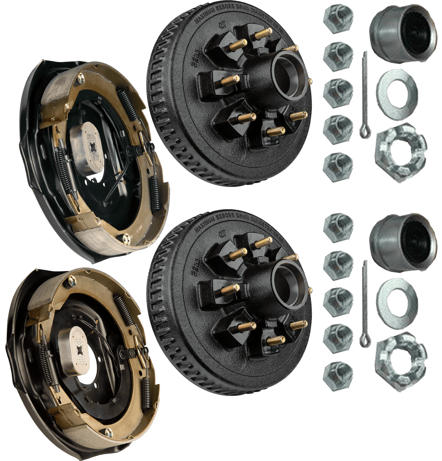 Brake & Hub Kit (2 Self-Adjusting Brakes 12" x 2" AND 2 Loaded Hubs, 12") 7000lb Capacity (48-979615) image 0