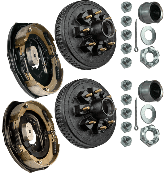 Brake & Hub Kit (2 Self-Adjusting Brakes 12" x 2" AND 2 Loaded Hubs, 12") 7000lb Capacity (48-979615) image 0