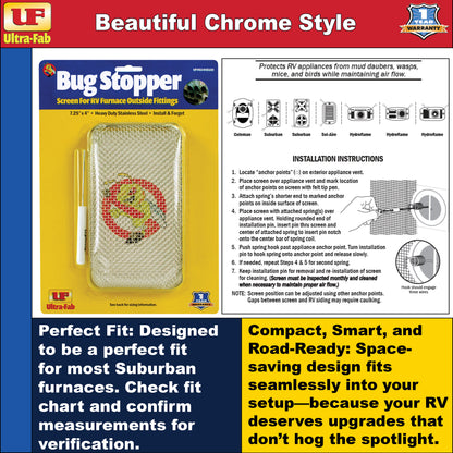 Ultra-Fab Bug Stopper – Fits Coleman, Suburban & Hydroflame Furnaces (53-945100)
