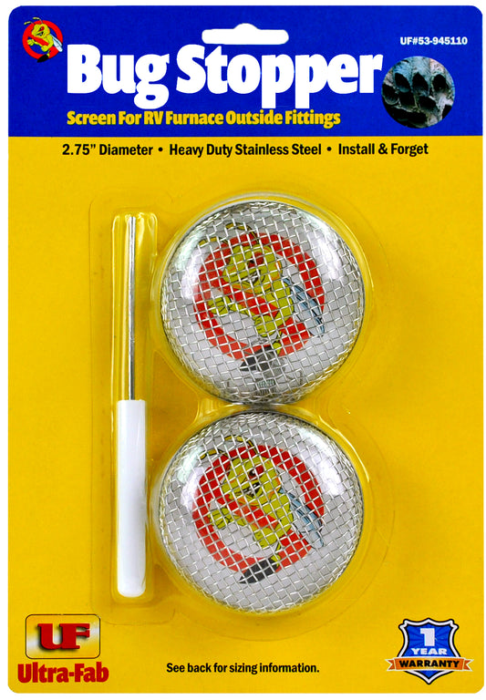 Ultra-Fab Bug Stopper – Fits DuoTherm & Suburban Furnace, 2-Pack (53-945110)