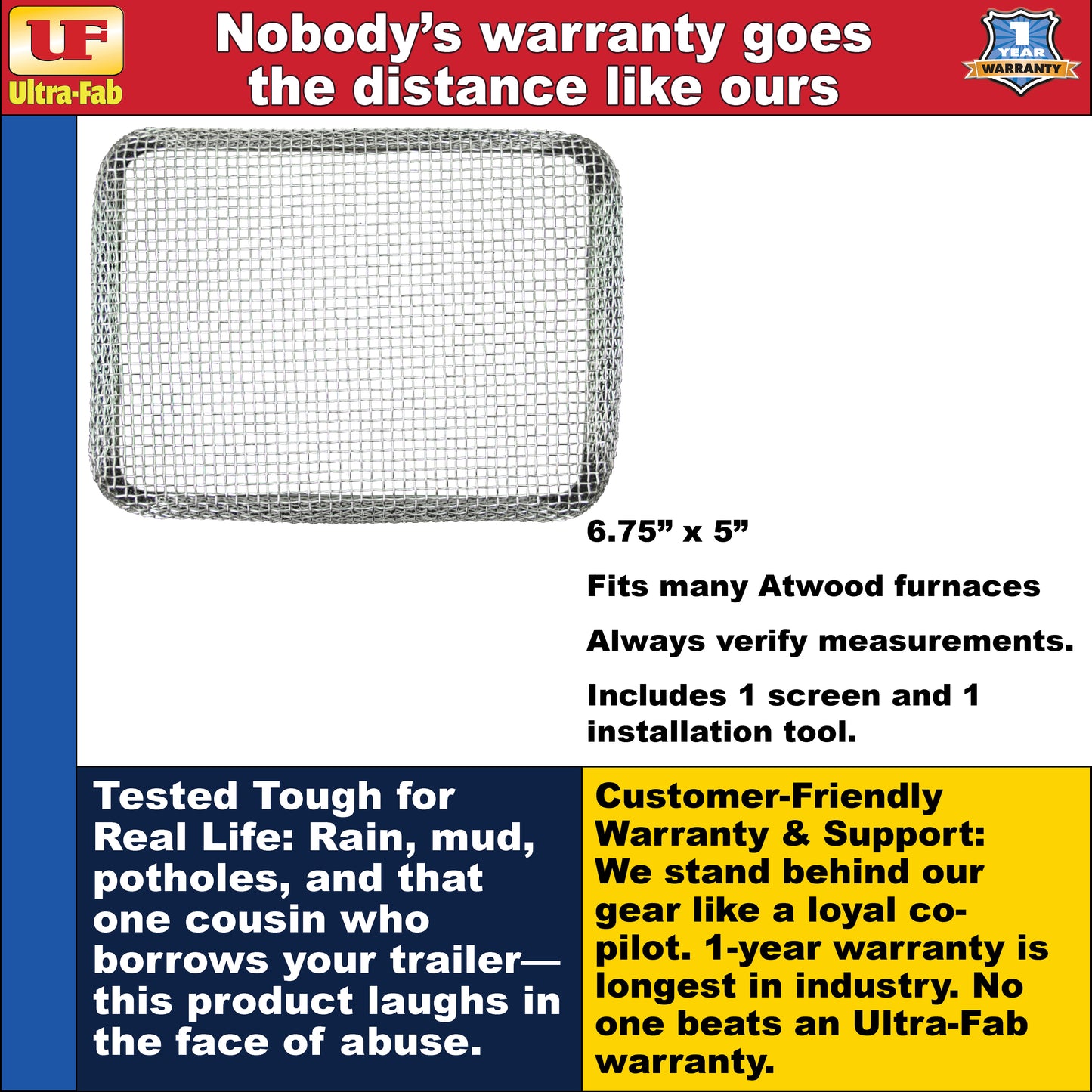 Ultra-Fab Bug Stopper – Fits Atwood Furnaces (53-945150)