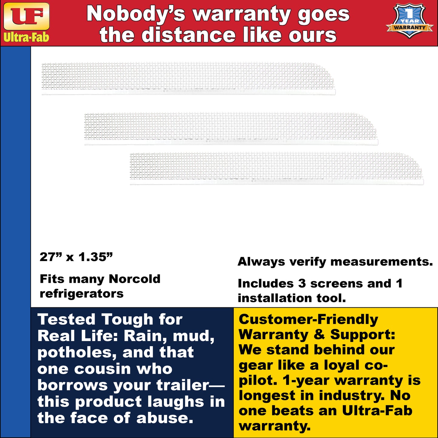 Ultra-Fab Bug Stopper – Fits Norcold Refrigerator (53-945230)