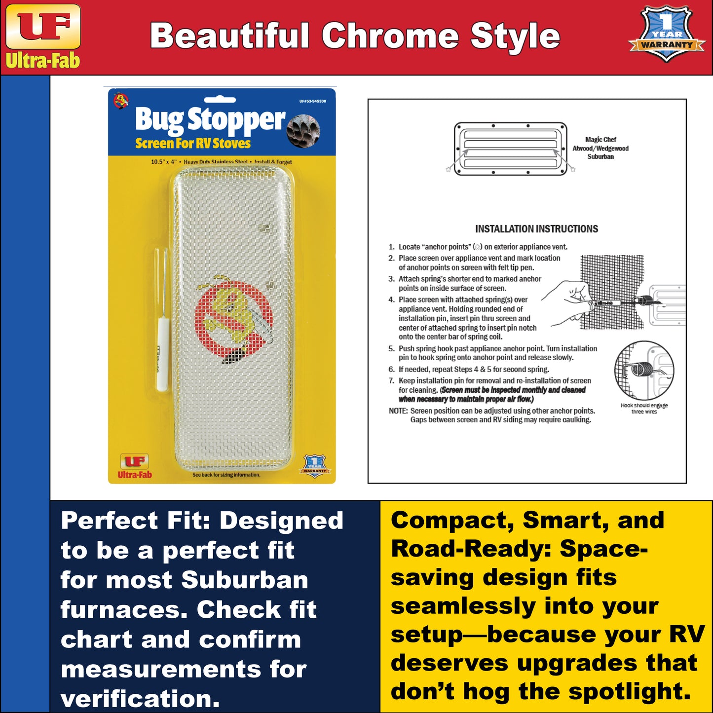 Ultra-Fab Bug Stopper – Fits Atwood Stoves (53-945300)