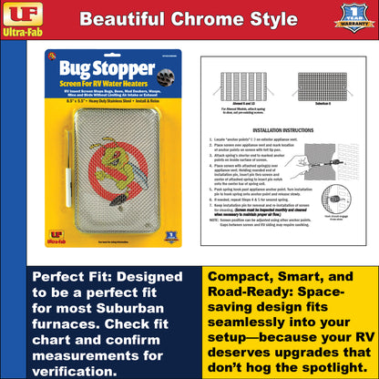 Ultra-Fab Bug Stopper – Fits Atwood & Suburban Water Heaters (53-945400)