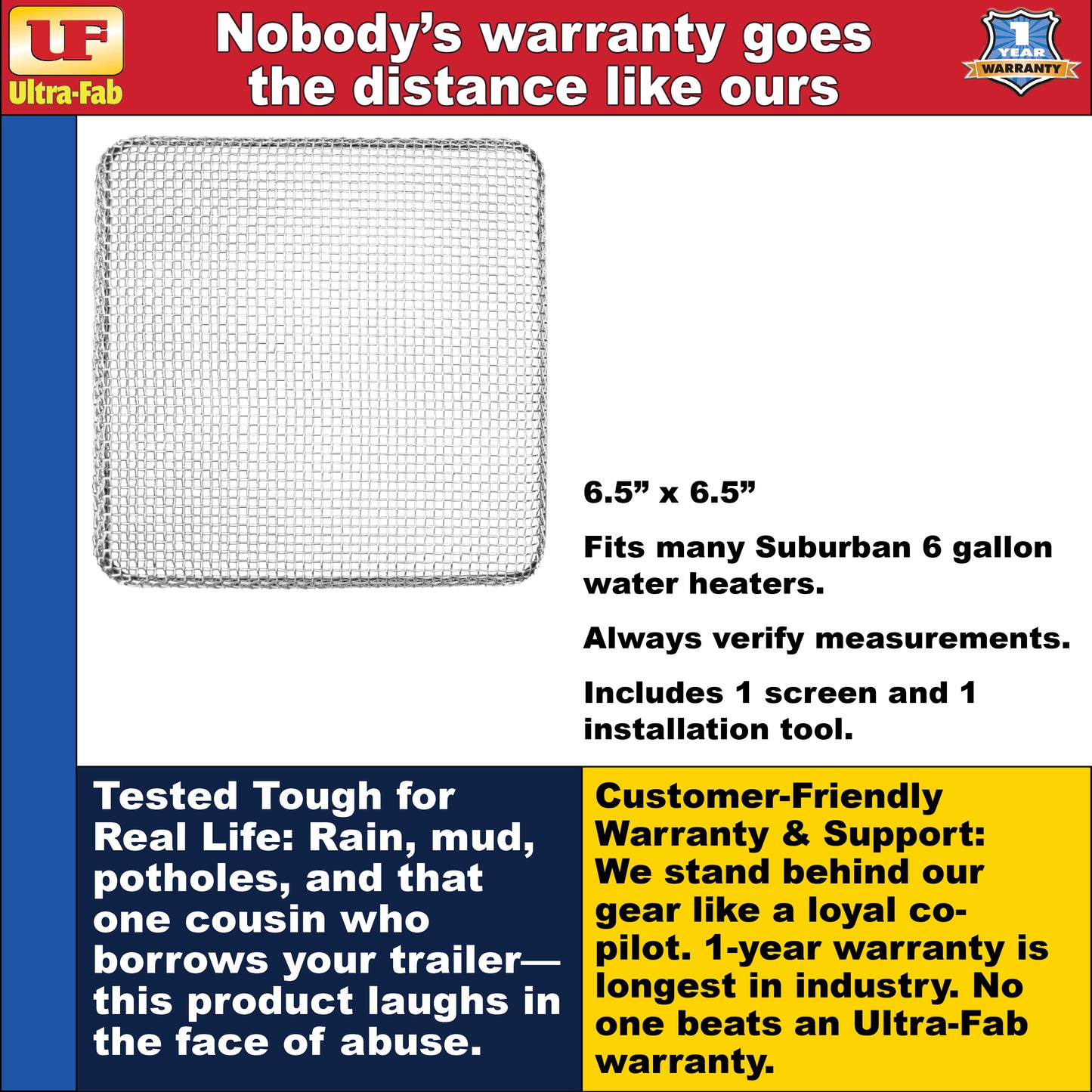 Ultra-Fab Bug Stopper – Fits Suburban 6 gal Water Heater (53-945420)