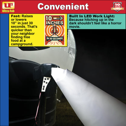 Ultra-Fab Phoenix Series Electric Tongue Jack – 5,500 lb Capacity (38-944055)