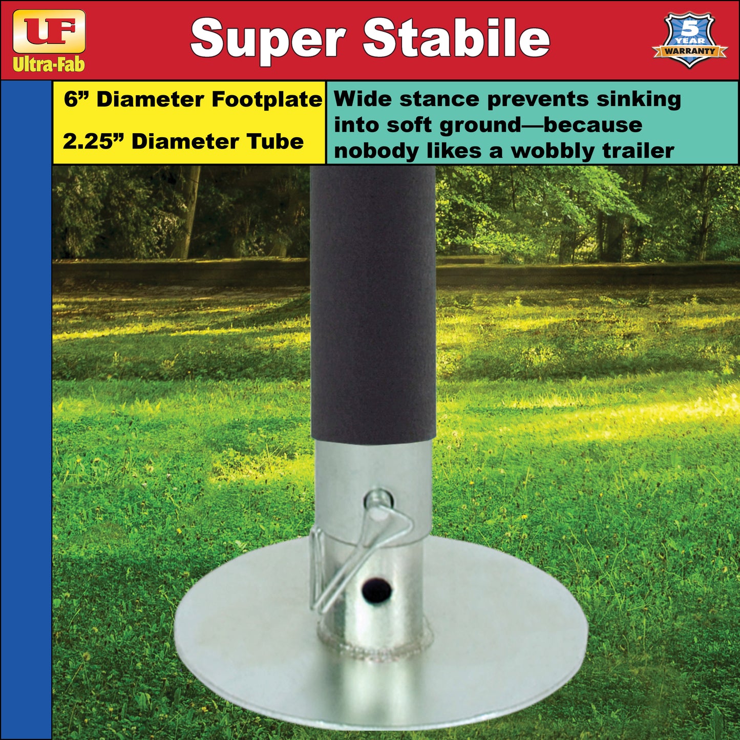Tongue Jack - Ultra Series 3500 (2-1/4” tube & drop leg) 38-944060 (Ultra-Fab Products)