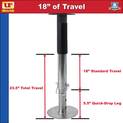 Tongue Jack - Ultra Series 3500 (2” or 2-/14” tube with 7-way connection) 38-944037 (Ultra-Fab Products)