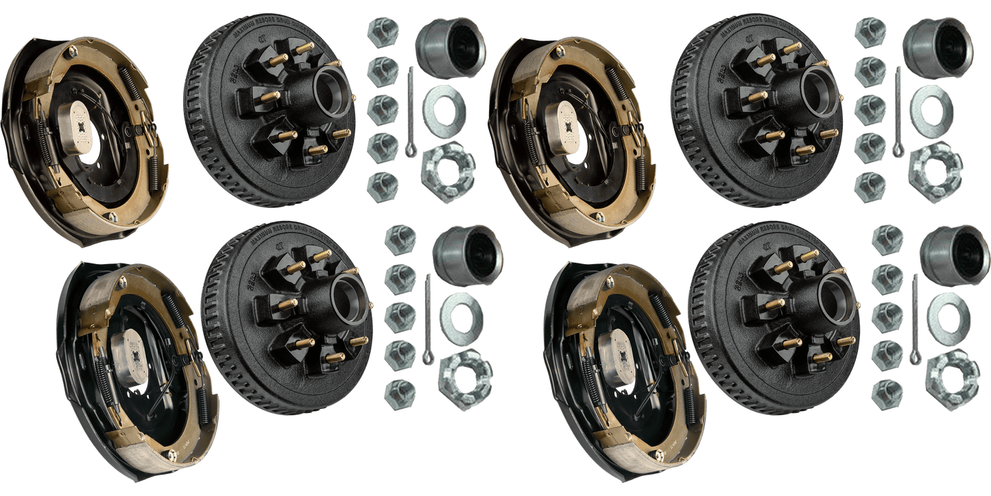 Brake & Hub Kit (4 Manual-Adjusting Brakes 12" x 2" AND 4 Loaded Hubs, 12")  7000lb Capacity (48-979612) image 0