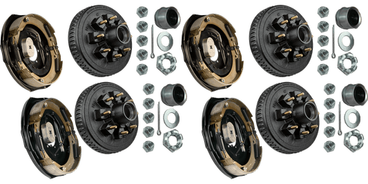Brake & Hub Kit (4 Manual-Adjusting Brakes 12" x 2" AND 4 Loaded Hubs, 12")  7000lb Capacity (48-979612) image 0