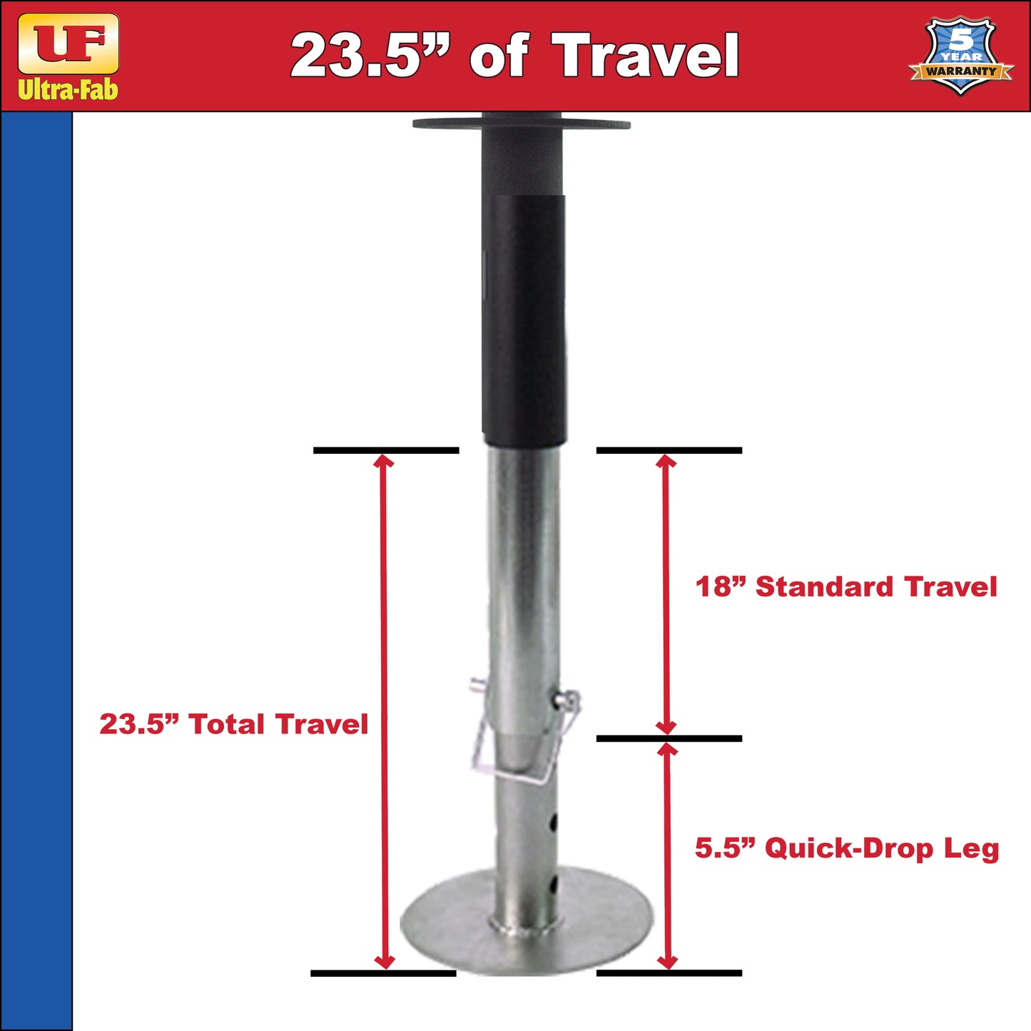 Ultra-Fab Ultra Series Electric Tongue Jack – 4,000lb Capacity (38-944014)