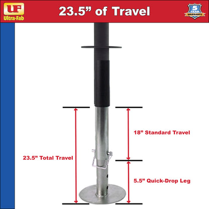 Tongue Jack - Ultra Series 3500 (2-1/4” tube & drop leg) 38-944060 (Ultra-Fab Products)