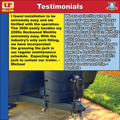 Ultra-Fab Ultra Series Electric Tongue Jack – 3,500 lb Capacity (38-944060)