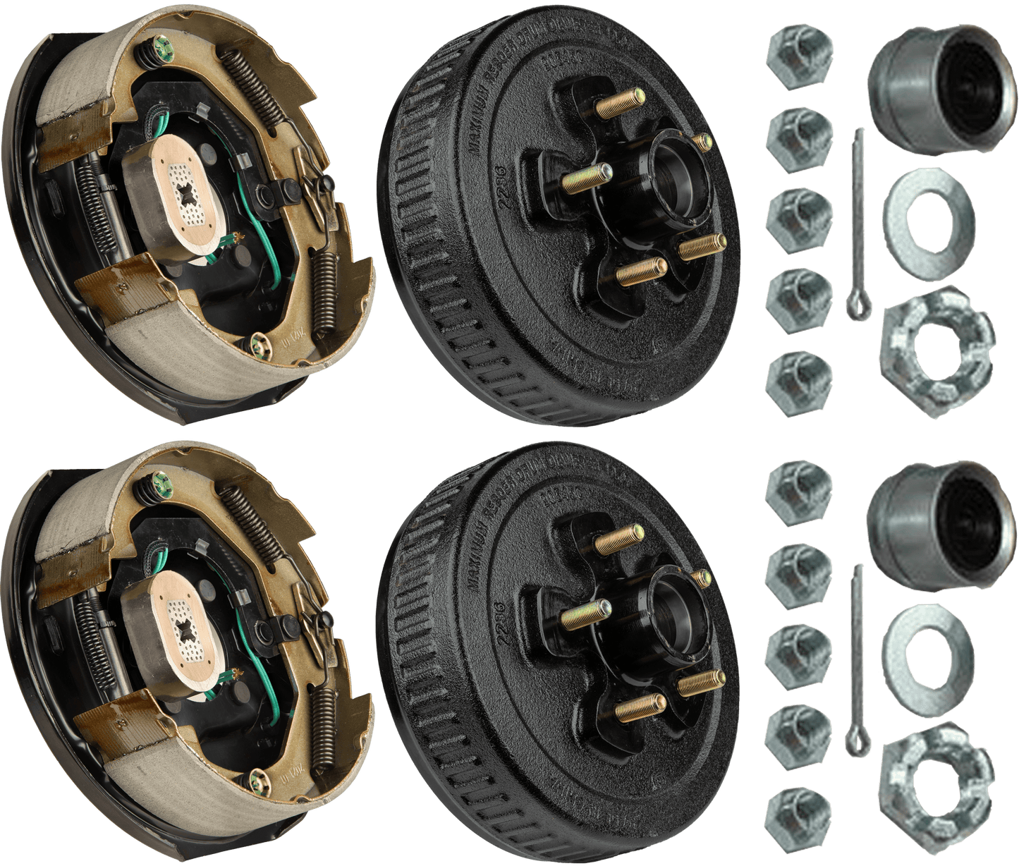 Brake & Hub Kit (2 Manual-Adjusting Brakes 10" x 2.25" AND 2 Loaded Hubs, 10") 3500lb Capacity (48-979603) image 0