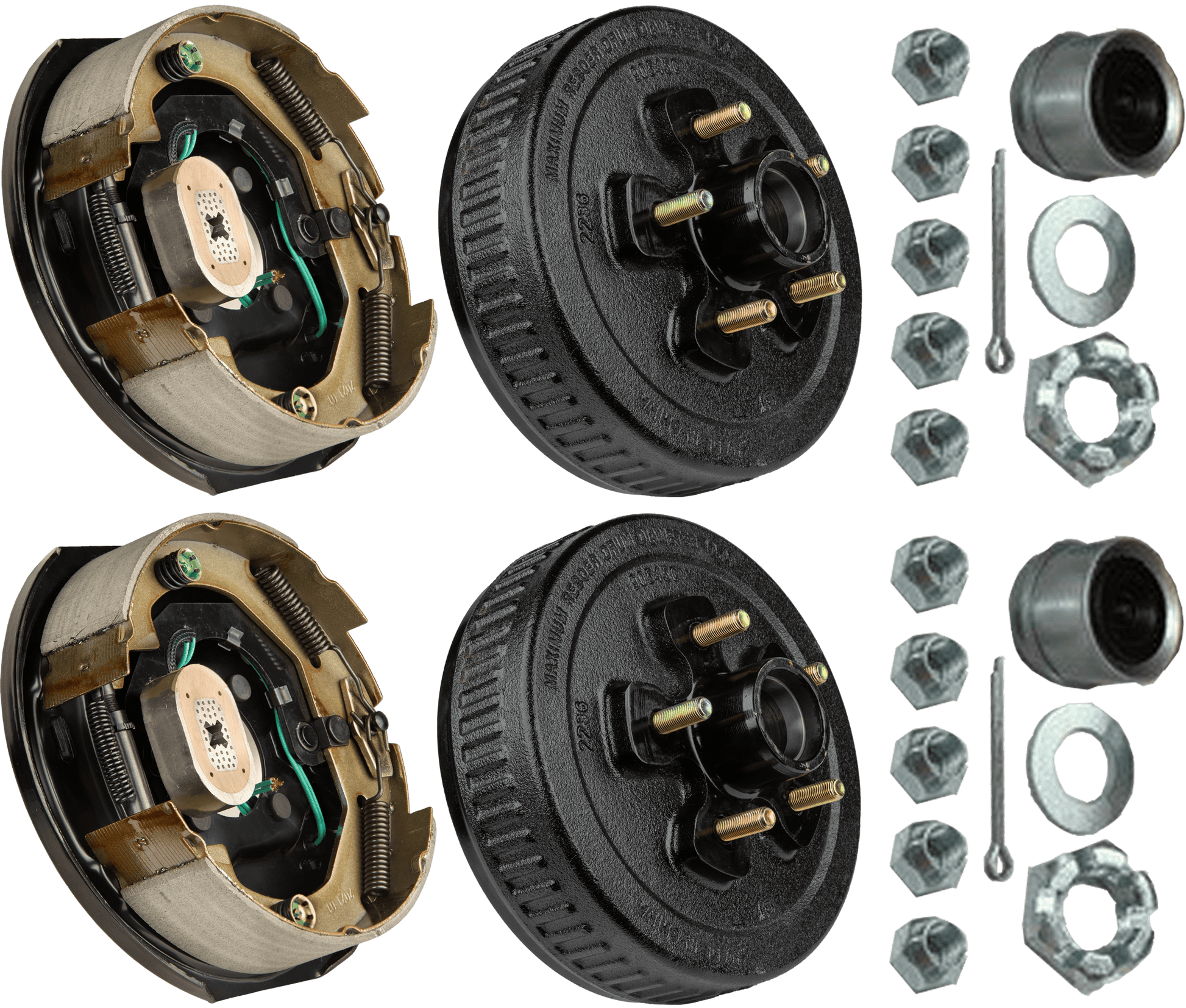 Brake & Hub Kit (2 Manual-Adjusting Brakes 10" x 2.25" AND 2 Loaded Hubs, 10") 3500lb Capacity (48-979603) image 0