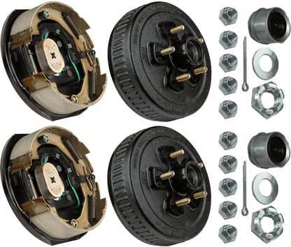 Brake & Hub Kit (2 Manual-Adjusting Brakes 10" x 2.25" AND 2 Loaded Hubs, 10") 3500lb Capacity (48-979603) image 0