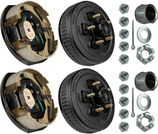 Brake & Hub Kit (2 Manual-Adjusting Brakes 10" x 2.25" AND 2 Loaded Hubs, 10") 3500lb Capacity (48-979603) image 0