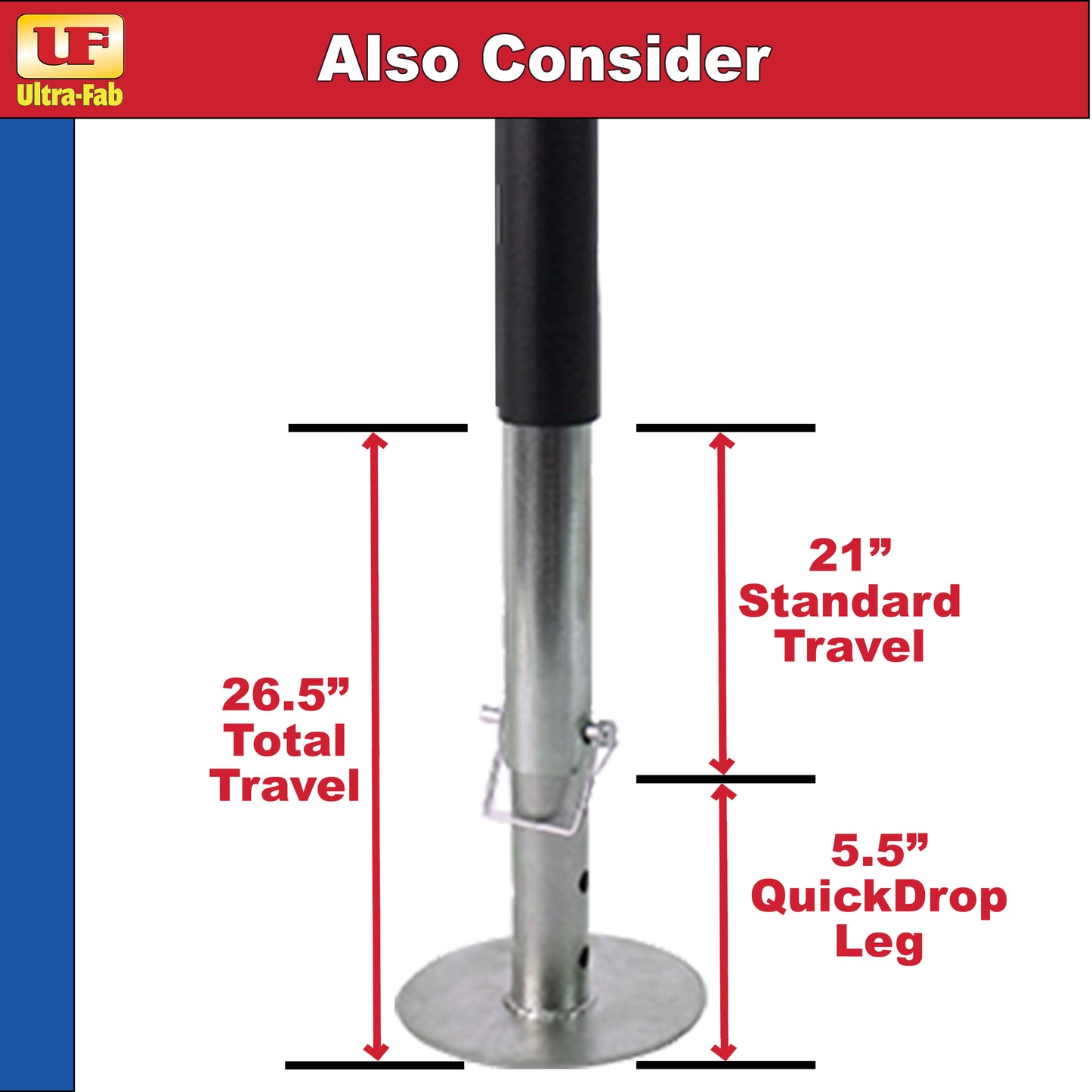 Ultra-Fab Phoenix Series Electric Tongue Jack – 5,500 lb Capacity (38-944055)