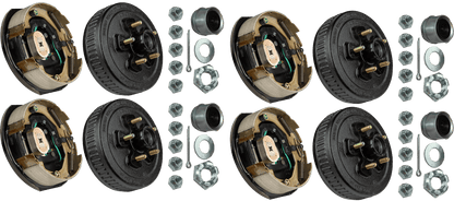 Brake & Hub Kit (4 Manual-Adjusting Brakes 10" x 2.25" AND 4 Loaded Hubs, 10") 3500lb Capacity (48-979604) image 0