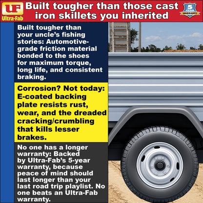 Brake Kit (4 Self-Adjusting Brakes 10" x 2.25" AND 4 Loaded Hubs, 10") 3500lb Capacity (48-979606) (Ultra-Fab Products)