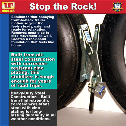 Ultra-Fab Chock & Lock – 1-Pack, Heavy-Duty RV Wheel Stabilizer (21-001060)