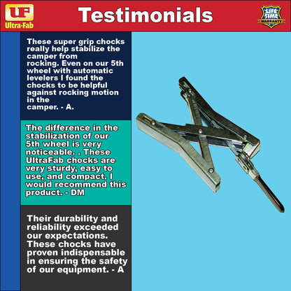 Ultra-Fab Chock & Lock – 1-Pack, Heavy-Duty RV Wheel Stabilizer (21-001060)