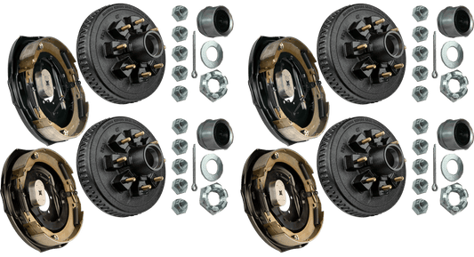 Brake & Hub Kit (4 Self-Adjusting Brakes 12" x 2" AND 4 Loaded Hubs, 12") 7000lb Capacity (48-979616) image 0