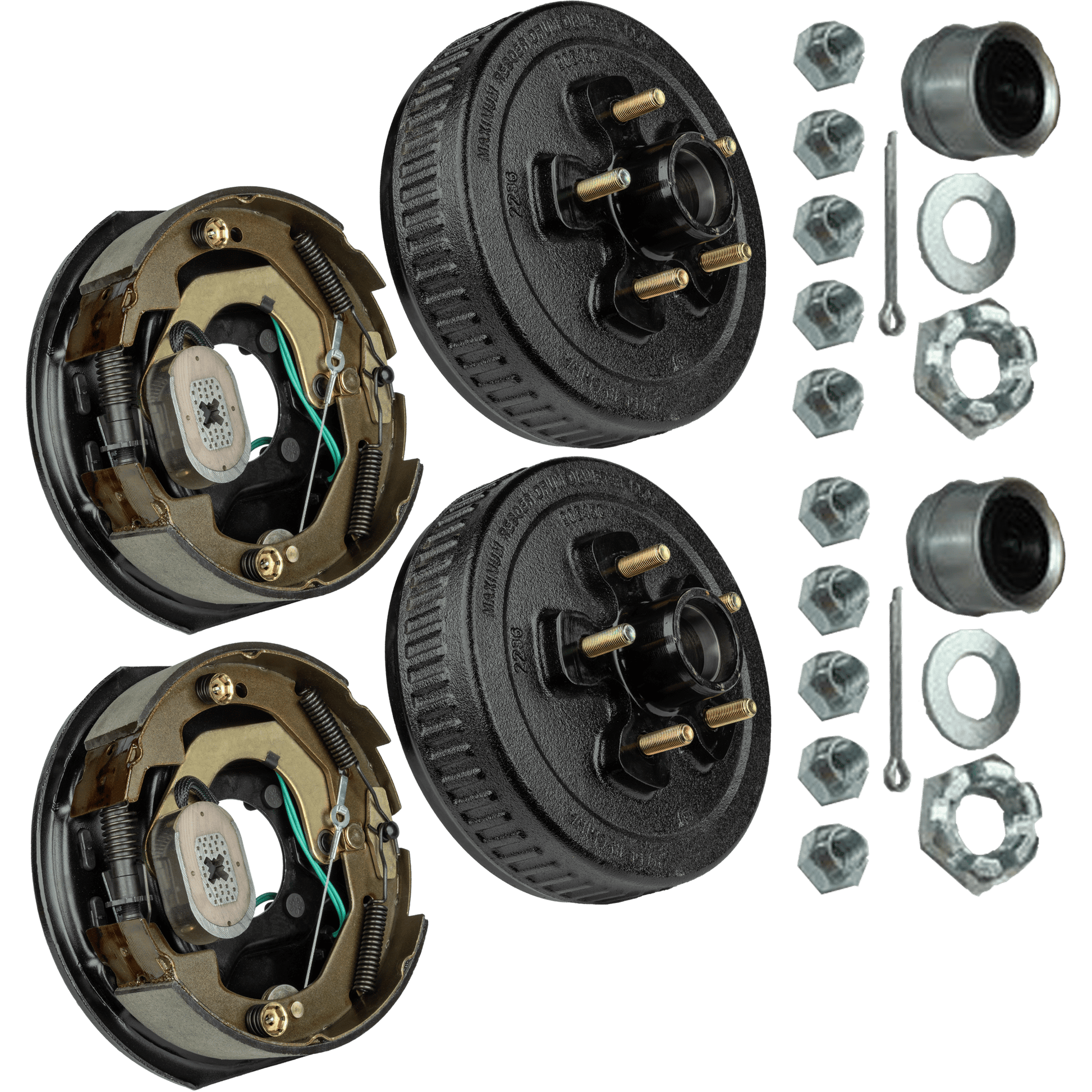 Brake & Hub Kit (2 Self-Adjusting Brakes 10" x 2.25" AND 2 Loaded Hubs, 10") 3500lb Capacity (48-979607) image 0