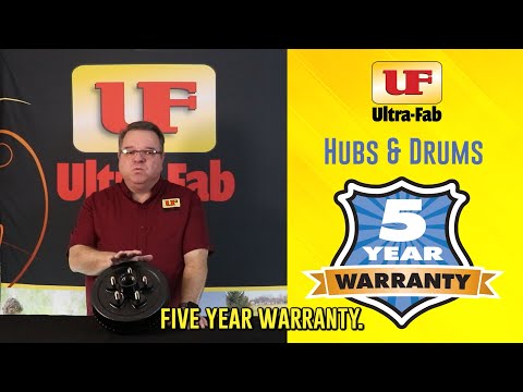 Ultra-Fab Loaded Hub & Drum Assembly – 7,000 lb, 8 Lug 6.5", 1/2"-20, for 12" Brakes (48-979552)