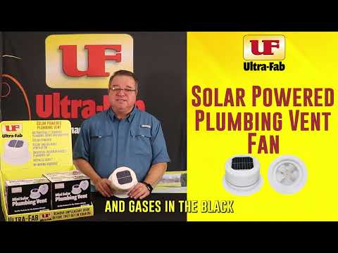 Ultra-Fab Solar Powered Plumbing Vent Fan – RV Roof Ventilation (53-945001)